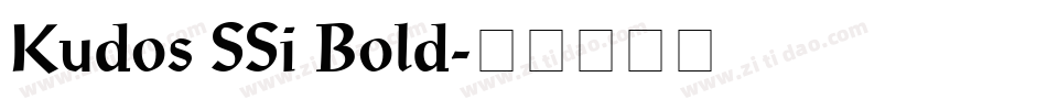 Kudos SSi Bold字体转换